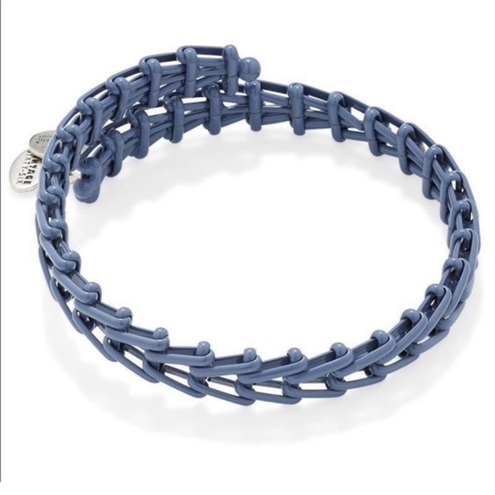 Alex and Ani Vintage 66 Collection Blue Gypsy Wrap Bangle Bracelet